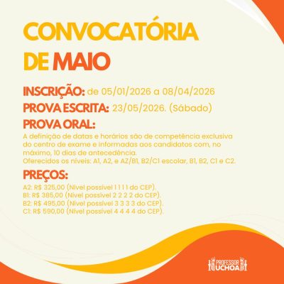 Convocatória de Maio – DELE 2026