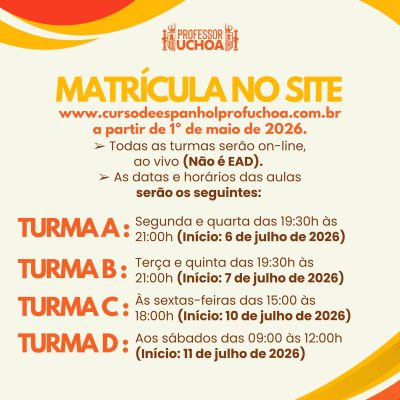 Turmas para o 2º Semestre de 2026