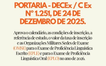 PORTARIA – DECEx / C Ex Nº 1.251, DE 24 DE DEZEMBRO DE 2025.